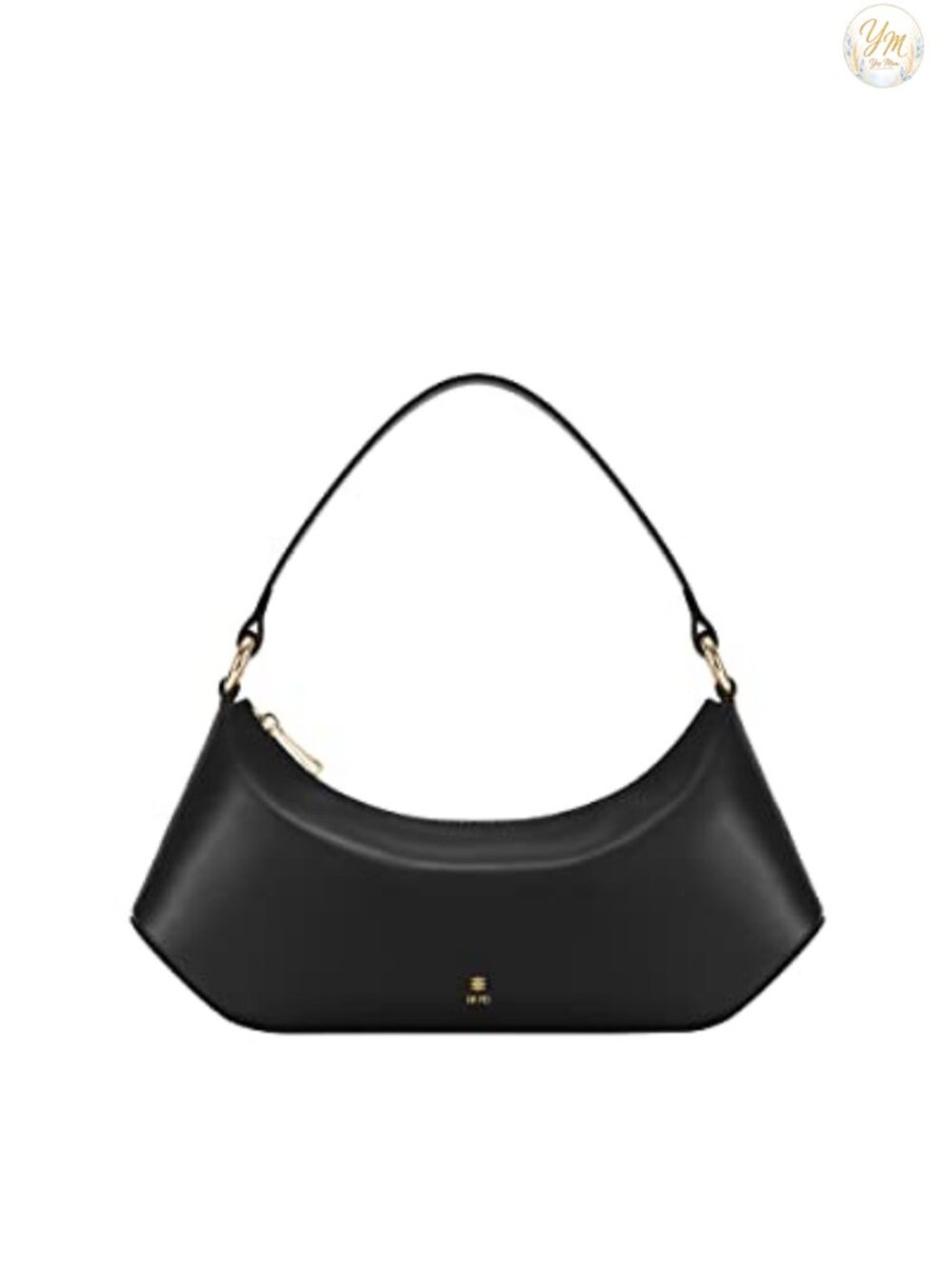 Vegan Leather Hobo Shoulder Bag with Zipper Closure